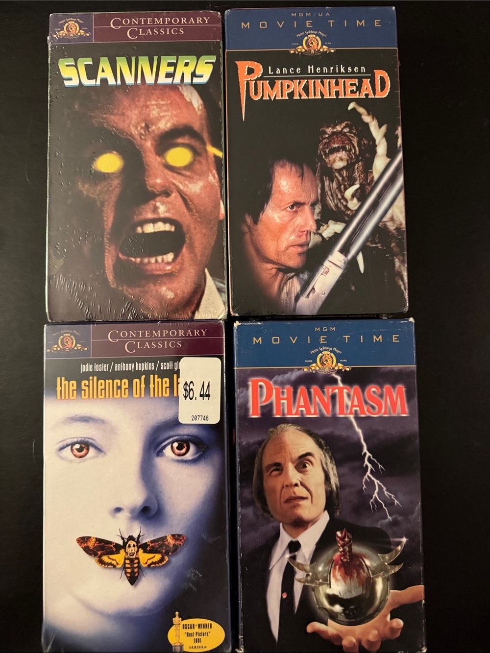 SCANNERS, PUMPKINHEAD, PHANTASM, the silence of the lambs, 4 VHS 📼 Horror Movies